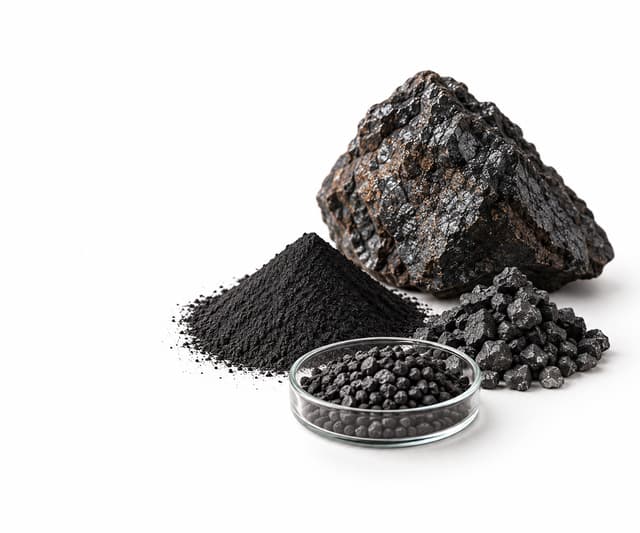 Manganese oxide powder, granules and natural ore
